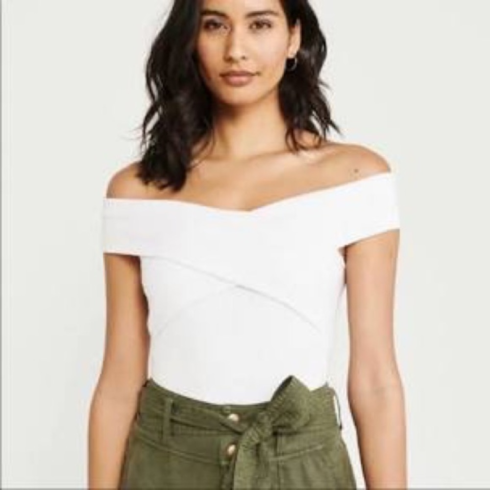 Off shoulder ribbed bodysuit